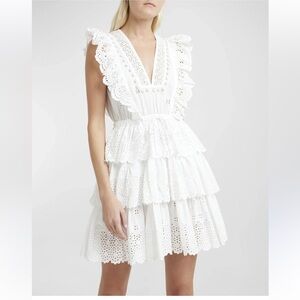 Ulla Johnson Lilith Broderie Anglaise Mini Dress Size 8
